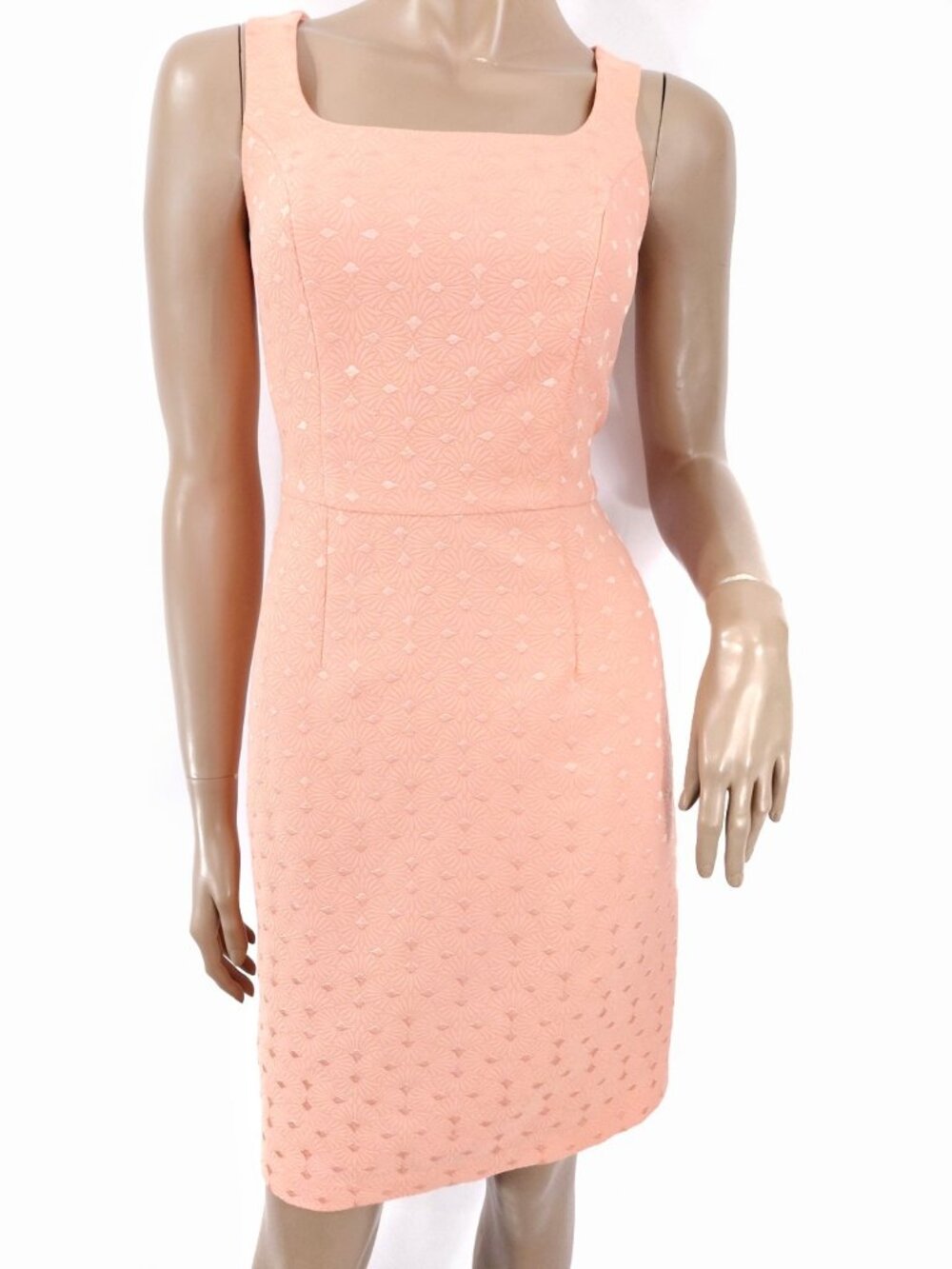 THE LIMITED Dress Sheath Sleeveless Square Neck Textured Fabric 4